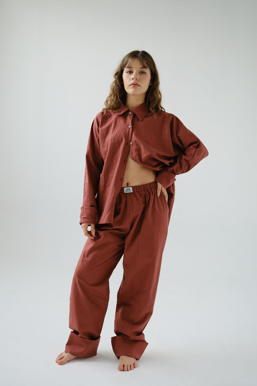 Pantalon Celia Algodón Burgandy