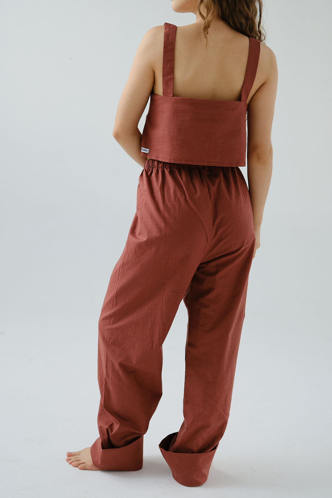 Pantalon Celia Algodón Burgandy