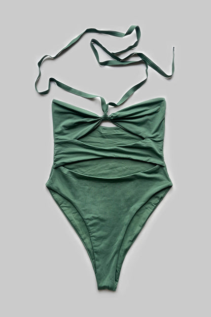 EVA Bodysuit Verde oscuro