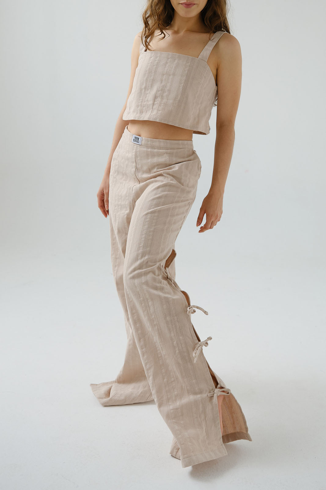 Pantalón Celia Algodón Crema