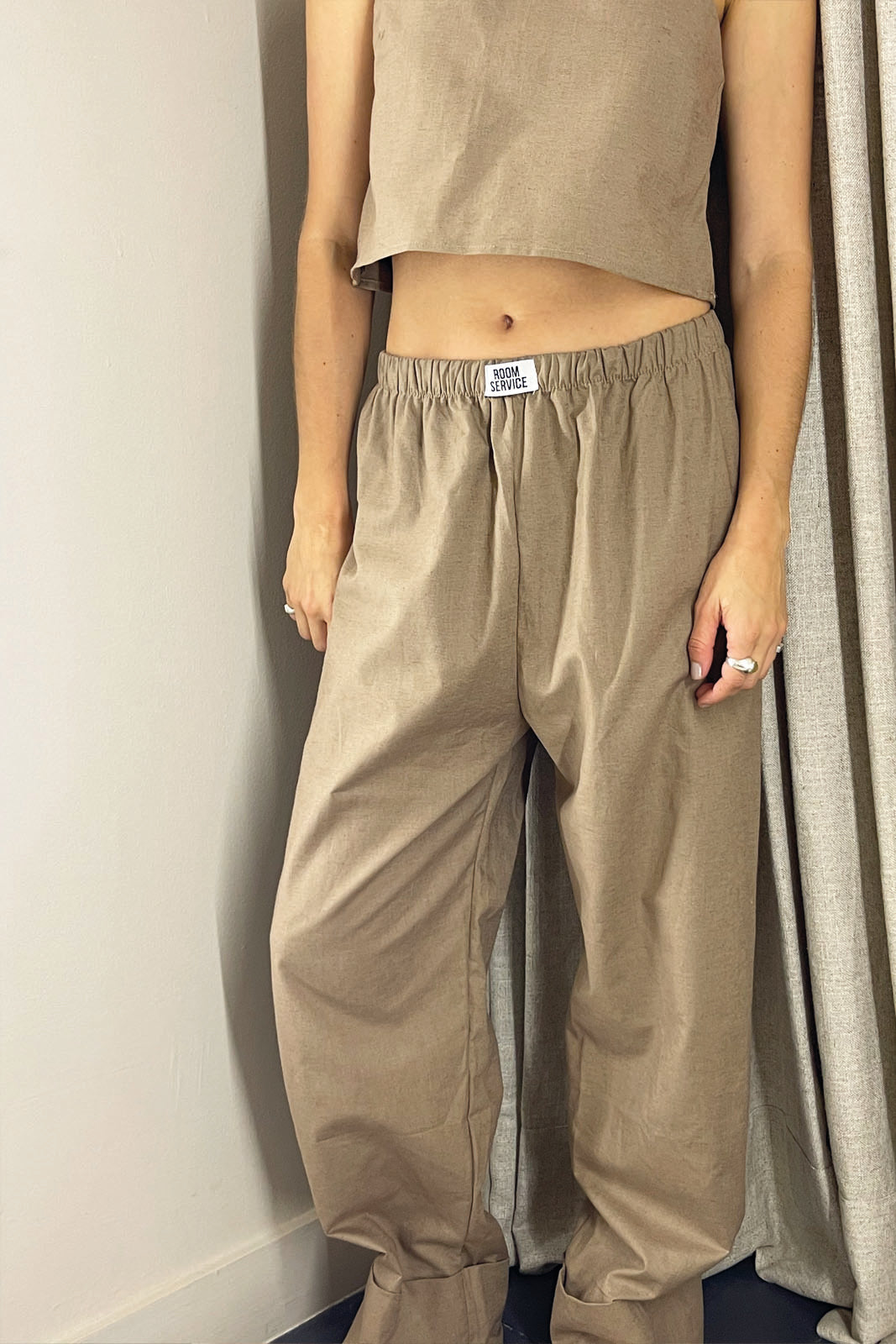 Pantalon Celia Algodón Cafe