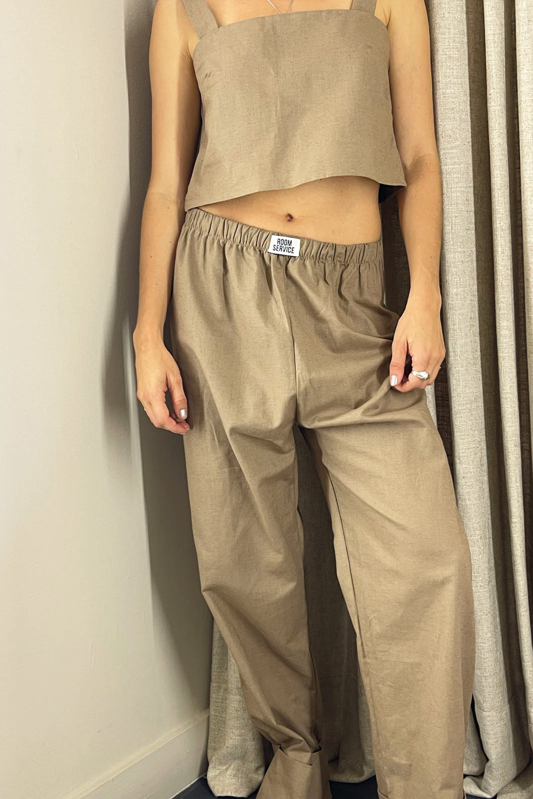 Pantalon Celia Algodón Cafe